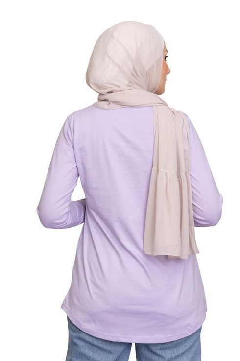 Lilac Printed Long - Sleeve Design 39 - Khotwh